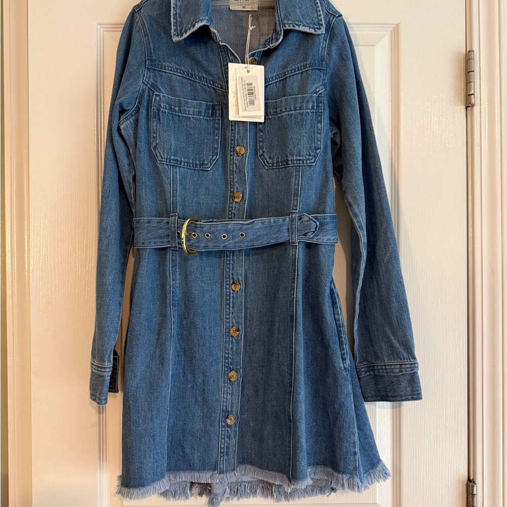 Show Me Your MuMu Blue Denim Shirt Dress -Durango